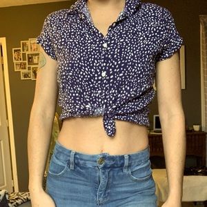 Vintage button down mini shirt